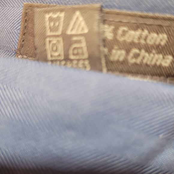 Nordstrom Blue Jacquard Cotton Dress Shirt 17.5 37 Tailored Fit Preppy Executive - Picture 11 of 11